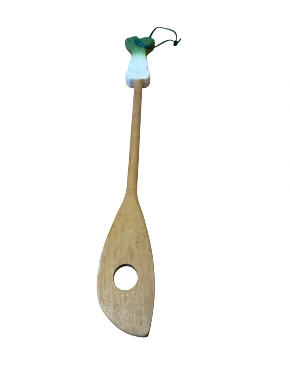 Vintage 4 Piece Wooden & Ceramic Veg Top Wooden Spoon Set